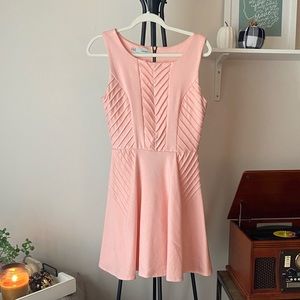 Maurice’s Pink chevron Fit and Flare dress
